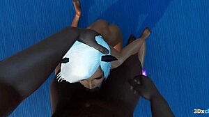 Young Girl Assfucked by BBC in Pool POV