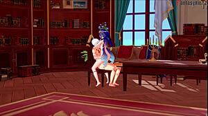 Layla's hardcore office action in Genshin Impact: a fantasy