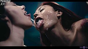 Girl on girl: Lesbians craving cock with cum