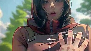 Mikasa gets slammed hard deep in the forest