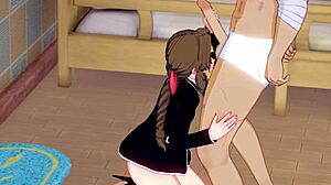 Aerith Gainsborough Hentai Porn with Bad Guy in Action