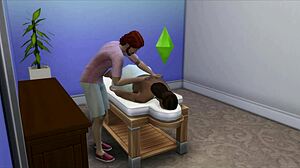 Fodendo com massagista in The Sims 4 - steamy 3D cartoon massage session.
