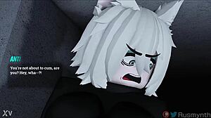 Anti takes rough doggystyle pounding with cum in tight ass