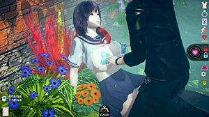 3D CG游戏AI女孩口交时炫耀巨大奶子