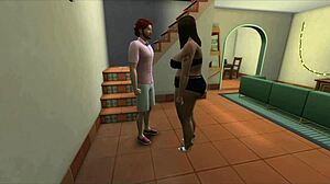 Fodendo com massagista in The Sims 4 - steamy 3D cartoon massage session.
