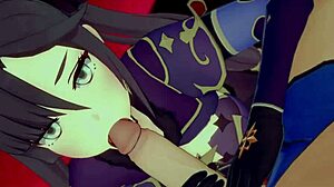 mona genshin plans some steamy handjobs on the love hotel bed in hentai
