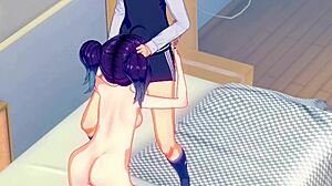 A hentai girl gets a rough treatment in the form of facefuck from her classmate