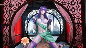 3d animation of goddess taking it hard