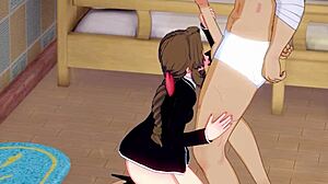 Aerith Gainsborough Hentai Porn with Bad Guy in Action