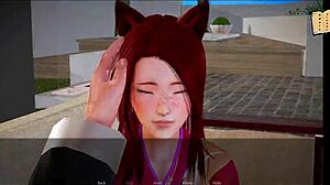 My New Family 302展示红发女在狂野动漫游戏场景