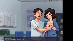 summertime saga 0.20 features horny redhead stepmom craving young huge cock