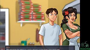 summertime saga ep 90: baking pizza with a hot italian babe.