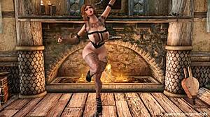Girl dances seductively as her clothes vanish in 3D magic! 😍