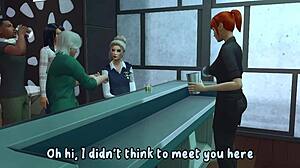 A brazen guy cheats on pregnant girlfriend with her whore friend in rough anal and deep throat sims hentai sfm