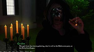 Halloween bash, my redhead GF in beast mode