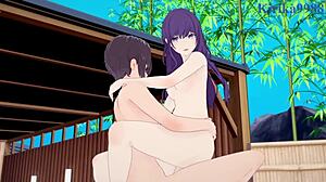 朝比奈真冬和白石杏 Project Sekai 激烈中出大战