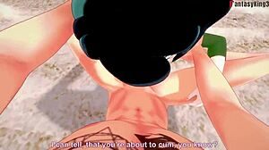 Gwen Fucks Hard on Beach POV