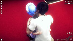 Rem and sloppy sex with a lot of cum from a pervert