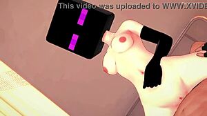 Enderwoman removes swimsuit to make love