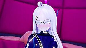Hina Megane in 3D Cartoon Anime: Wow, Look at That!