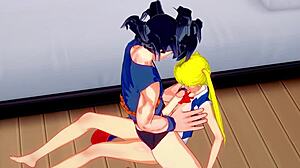 Hentai Sailor Moon got her pussy hammered by Goku’s dick