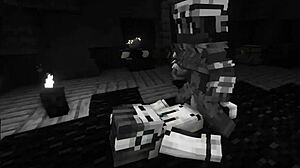 黑人女人和男人狂野3D动作