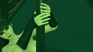 Eve stelar blade's strip show with yummy ass