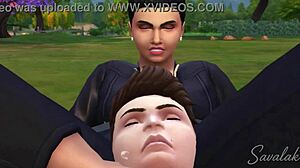 Larissa, hot oriental girl, humiliated the young man