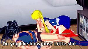 Hentai Sailor Moon got her pussy hammered by Goku’s dick