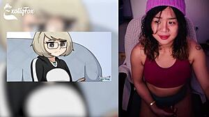 Derpixon PARTY GAMES hentai review by Exotiqfox solo gooner girl.