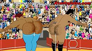 Hot damn, gay hentai with wild bullfighters in action!