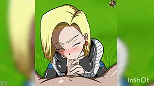 The hottest Android 18 blowjob scene you’ve ever seen