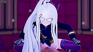 Hina Megane in 3D Cartoon Anime: Wow, Look at That!