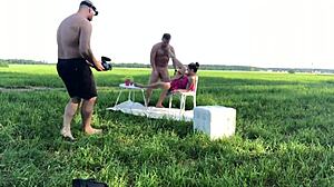 Yo, backstage banging with a hot blonde in wild action!