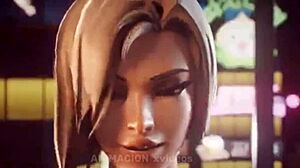 Sexy Hot Woman with Big Cock Pounds Hentai Teen Hard