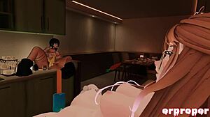 Girl on girl action in Vrchat, featuring an ERP update