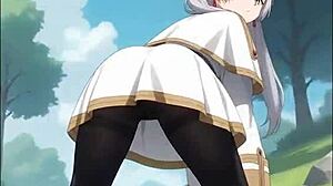 The art of upskirt anime featuring Mitsuri and Jessie in steamy scenes