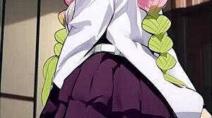 The art of upskirt anime featuring Mitsuri and Jessie in steamy scenes