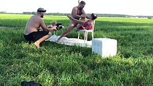 Yo, backstage banging with a hot blonde in wild action!