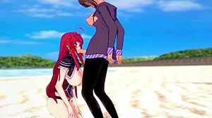 Hentai Beach Futanari Rias Gremory Gets Fucked