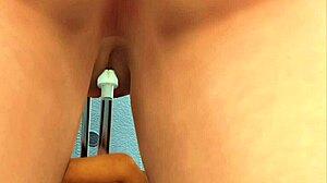 A young girl was tested by a huge dick in a bdsm experiment