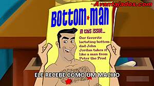 Hairy guy's drawing is one of the best gay cartoons out there