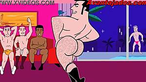 Animated gay sex at the party - Animated Porn