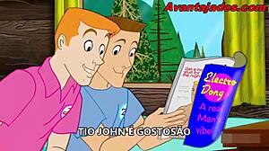 Hairy guy's drawing is one of the best gay cartoons out there