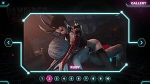 Futanari Giant Cock Slams Demon Ladies Hard