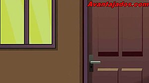 In the cabin, the chubby gay guy gets drawn into wild comic hentai fun.