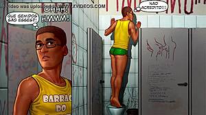 Irmãos Cafuçus - Gringo Halka Açık Tuvalette Sert Kardeşler Tarafından Deliniyor