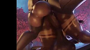 A big ass Futanari animation set in the Genshin Impact world
