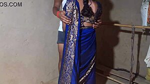 Desi Indian Village Bhabhi Boobs Pressed and Pussy Held