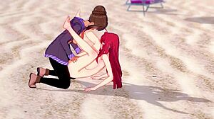 hentai rias gremory takes futanari pounding on sunny beach